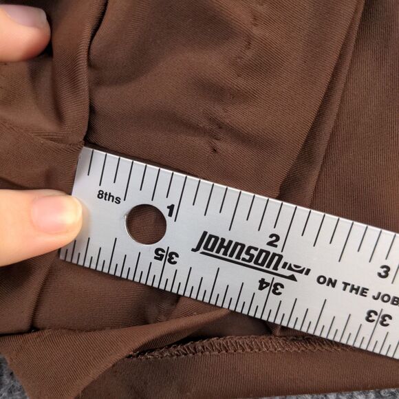 Maxine Womens Shorts Brown Size 16 Pull On Actual 31x2 Elastic Waist - Picture 5 of 13